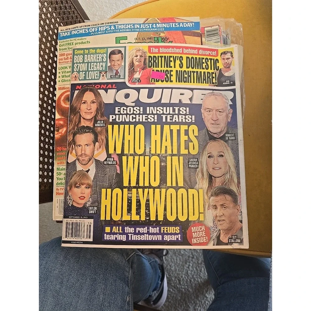 National Enquirer Hollywood Haters Britney Spears Bob Barker Kevin Costner 2023‎